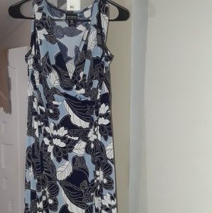 Comfortable Blue & White dress